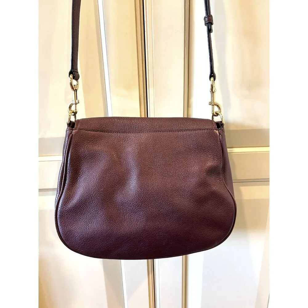 Marc Jacobs Plum Pebbled Leather Empire City Crossbody Bag - EUC - Picture 6 of 8